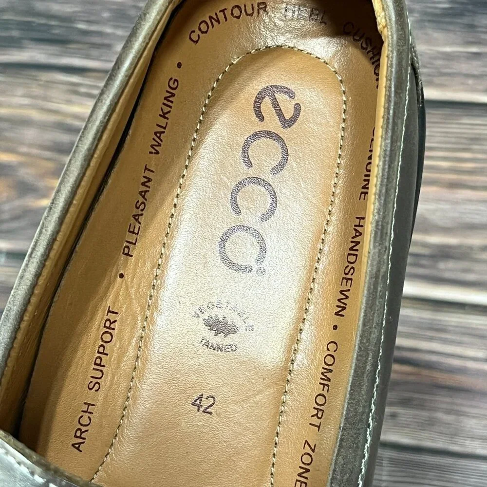 Ecco‎ Men's Brown Driving Loafer Leather Slip On Shoes